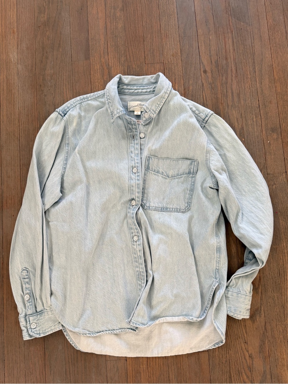 Universal Thread Pale Blue Denim Button-Down Shirt